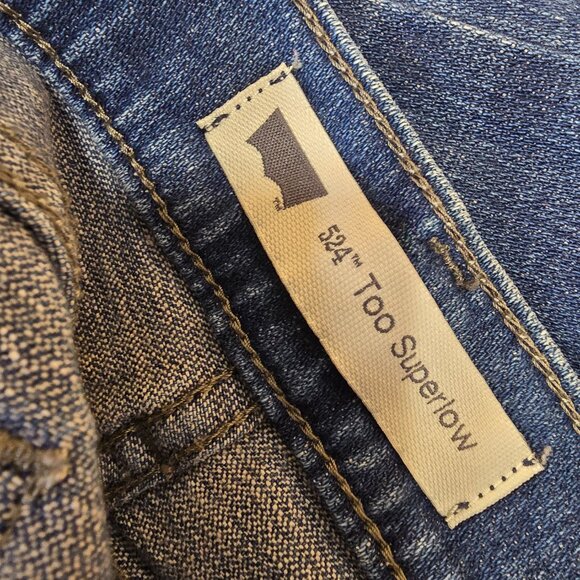 Levi 524 Too Superlow Medium Wash Size 16 - check measures no size tag - Picture 2 of 8